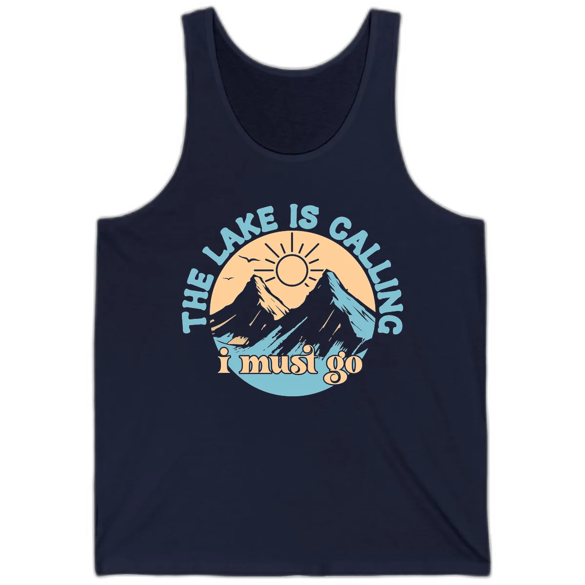 The Lake Is Calling I Must Go Tank in Navy