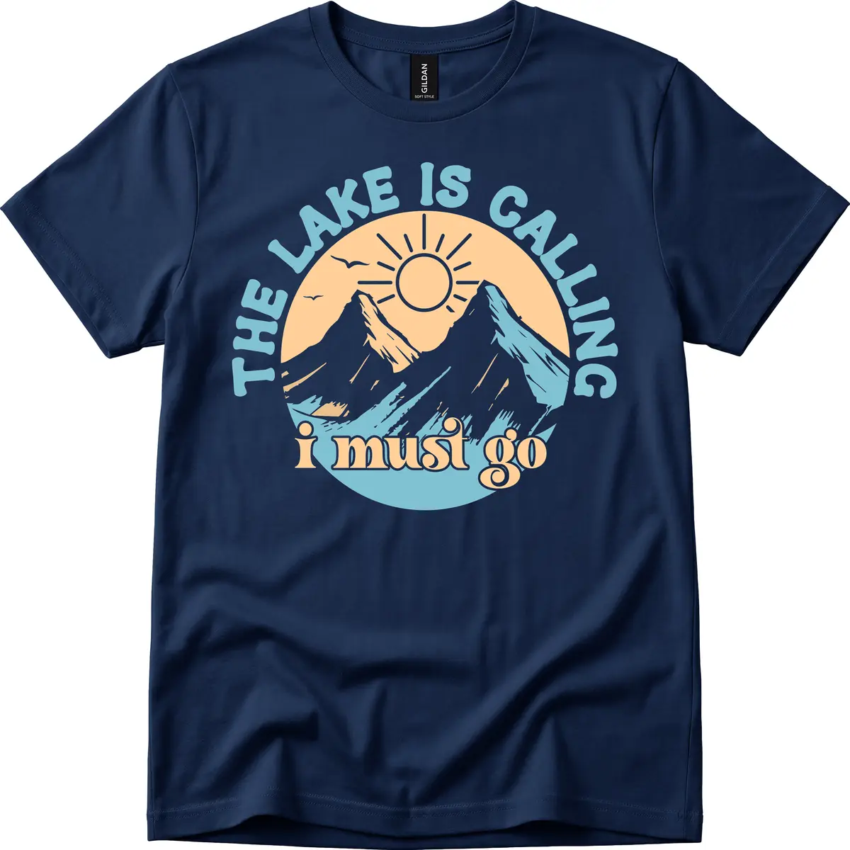 The Lake Is Calling I Must Go T-Shirt in Navy