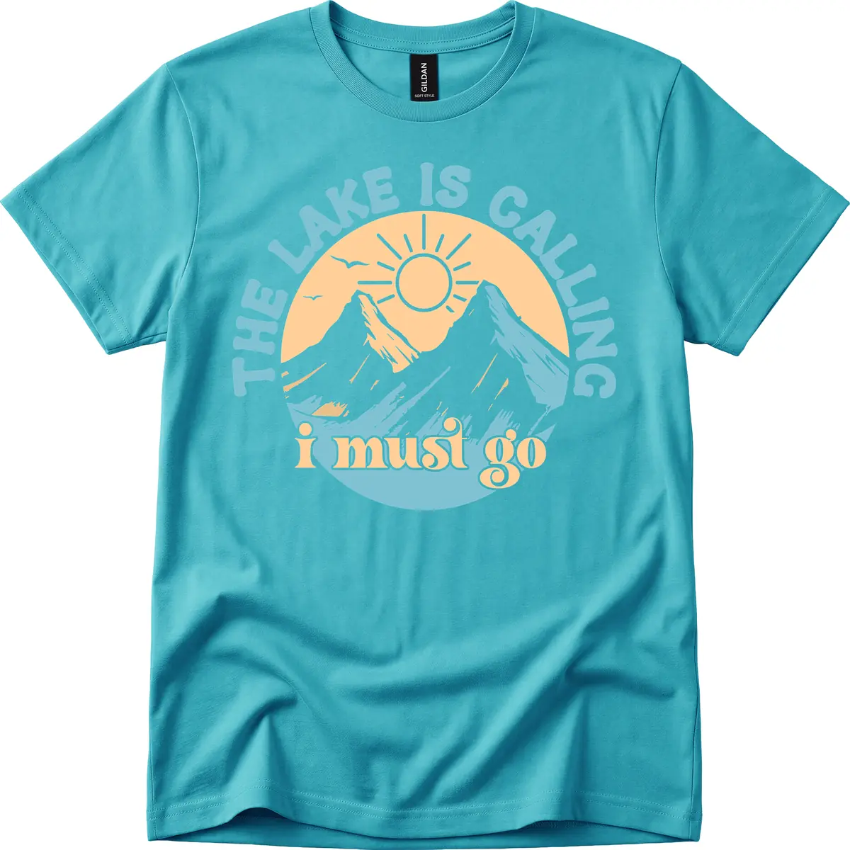 The Lake Is Calling I Must Go T-Shirt in Tropical Blue