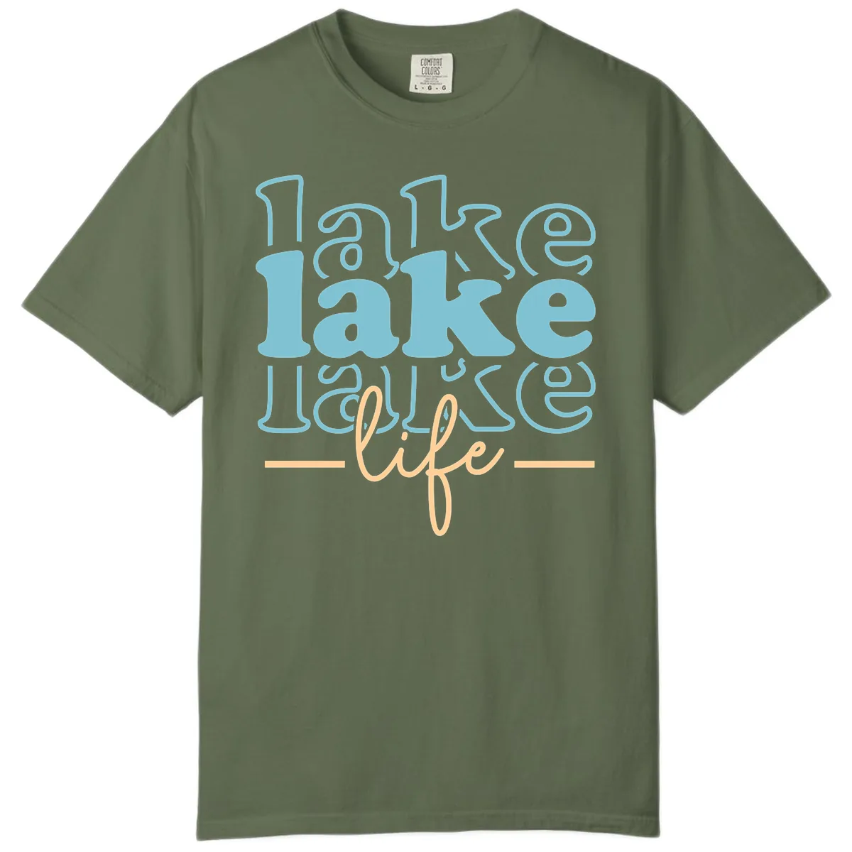 Lake Life Retro Typography Design Comfort Color in Sage