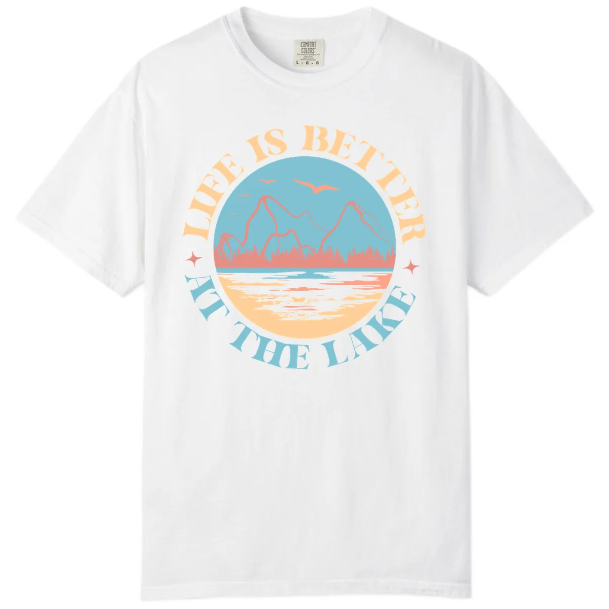 Life Is Better At The Lake Design Comfort Color in White