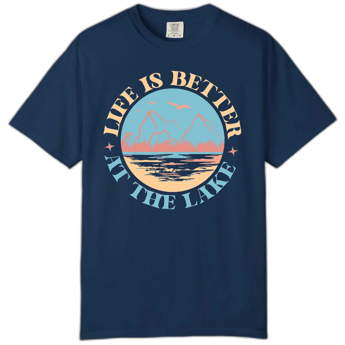 Life Is Better At The Lake Design Comfort Color in Navy