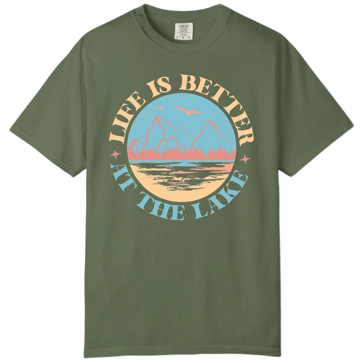 Life Is Better At The Lake Design Comfort Color in Sage