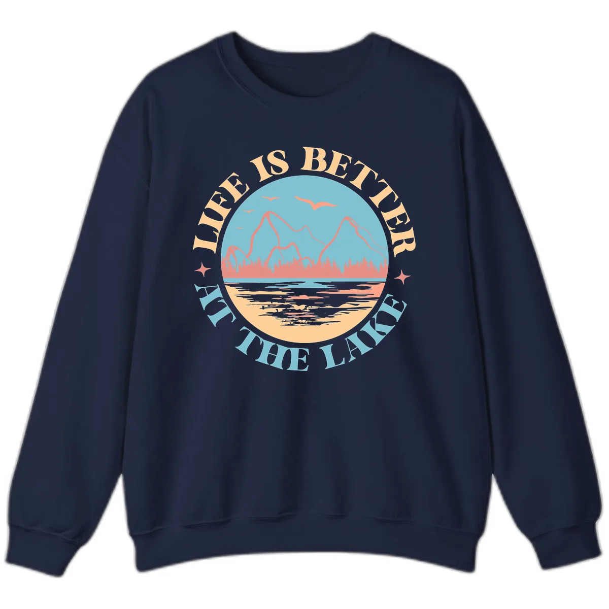 Life Is Better At The Lake Design Sweatshirt in Navy