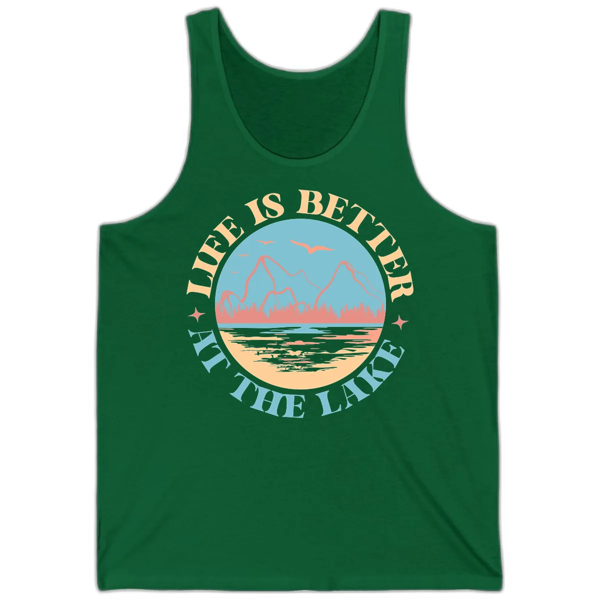 Life Is Better At The Lake Design Tank in Kelly