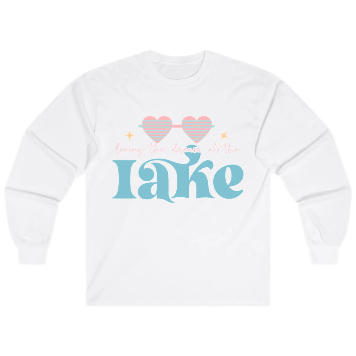 Living The Dream At The Lake Long Sleeve in White