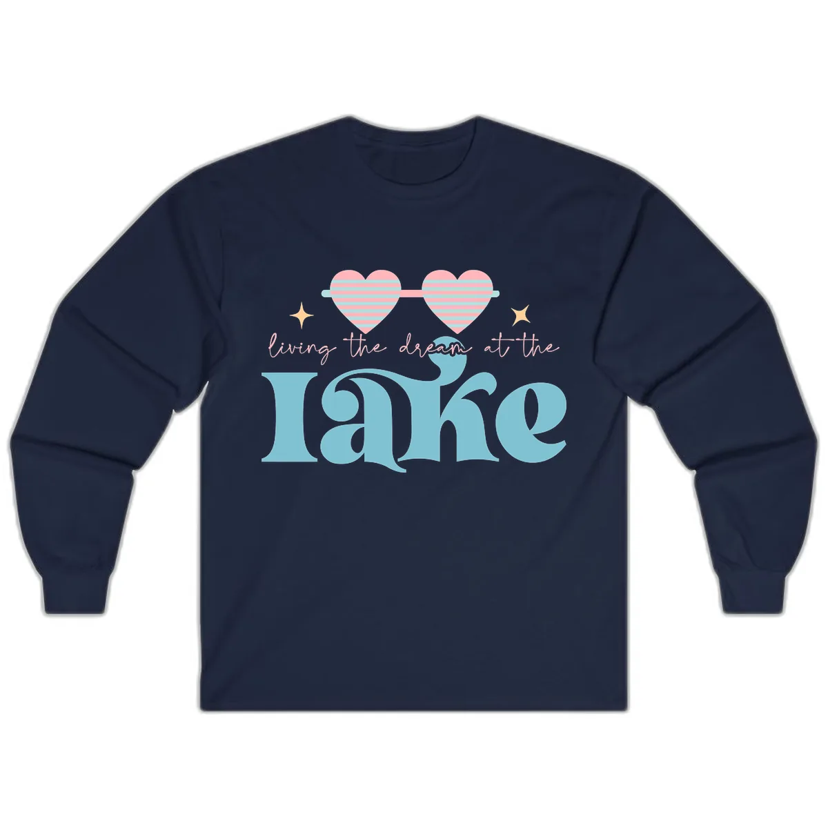 Living The Dream At The Lake Long Sleeve in Navy