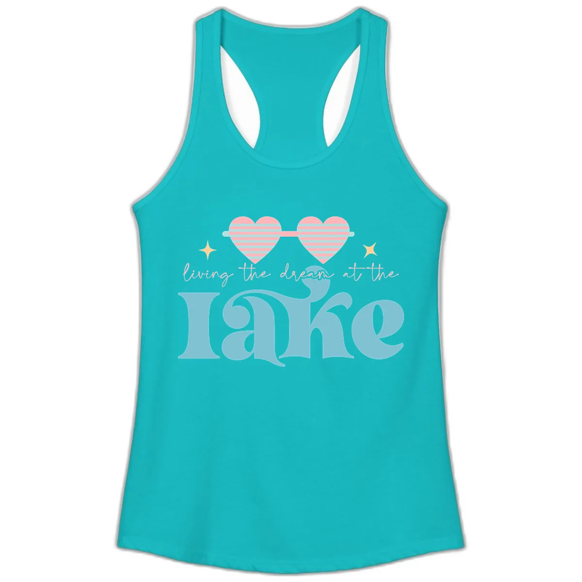 Living The Dream At The Lake Ladies Tank in Tahiti Blue
