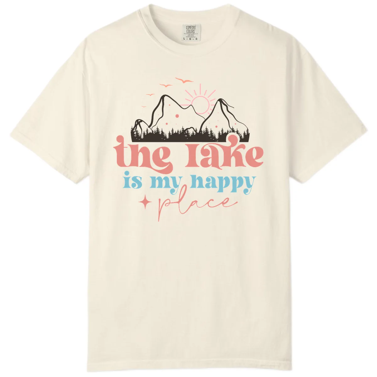The Lake Is My Happy Place Comfort Color in Ivory