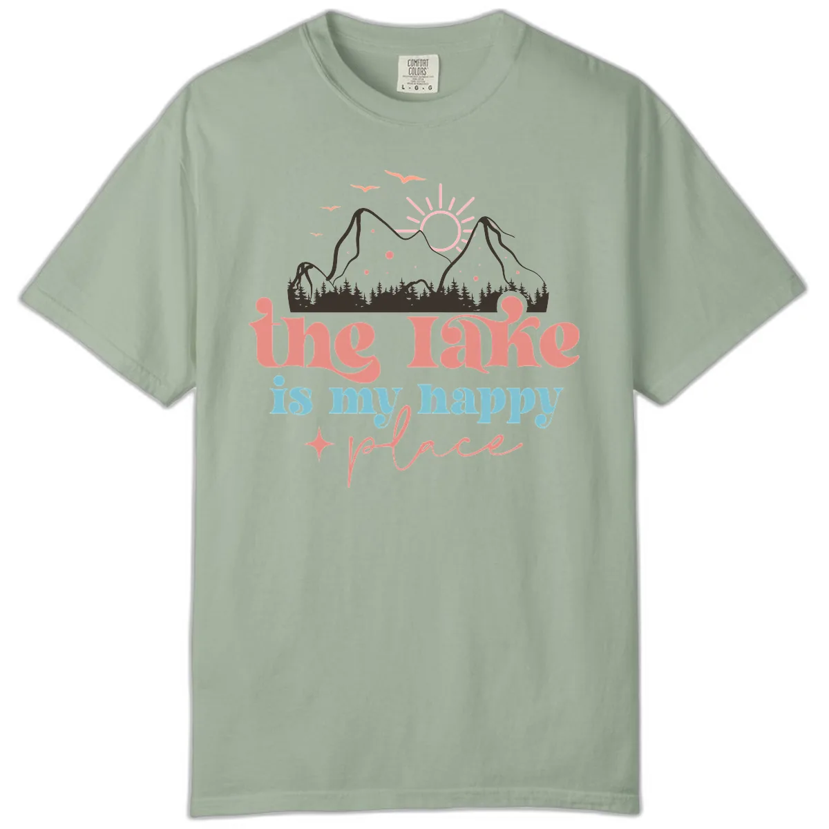 The Lake Is My Happy Place Comfort Color in Bay