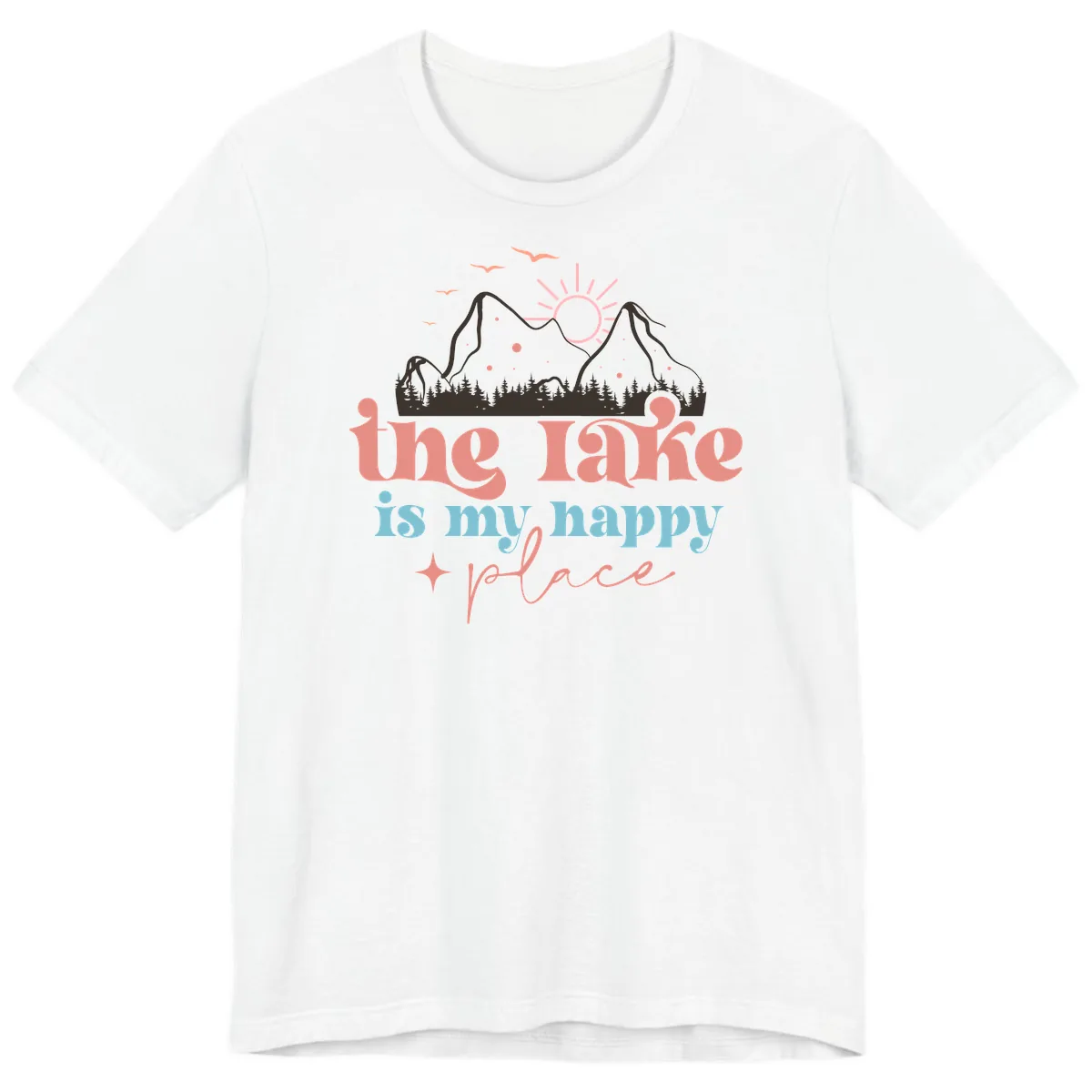 The Lake Is My Happy Place Premium T-Shirt in White