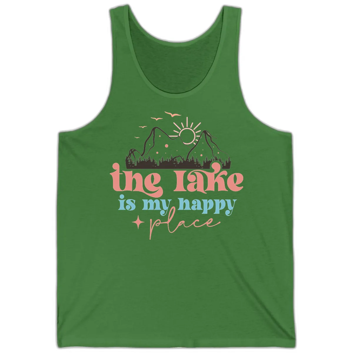 The Lake Is My Happy Place Tank in Leaf