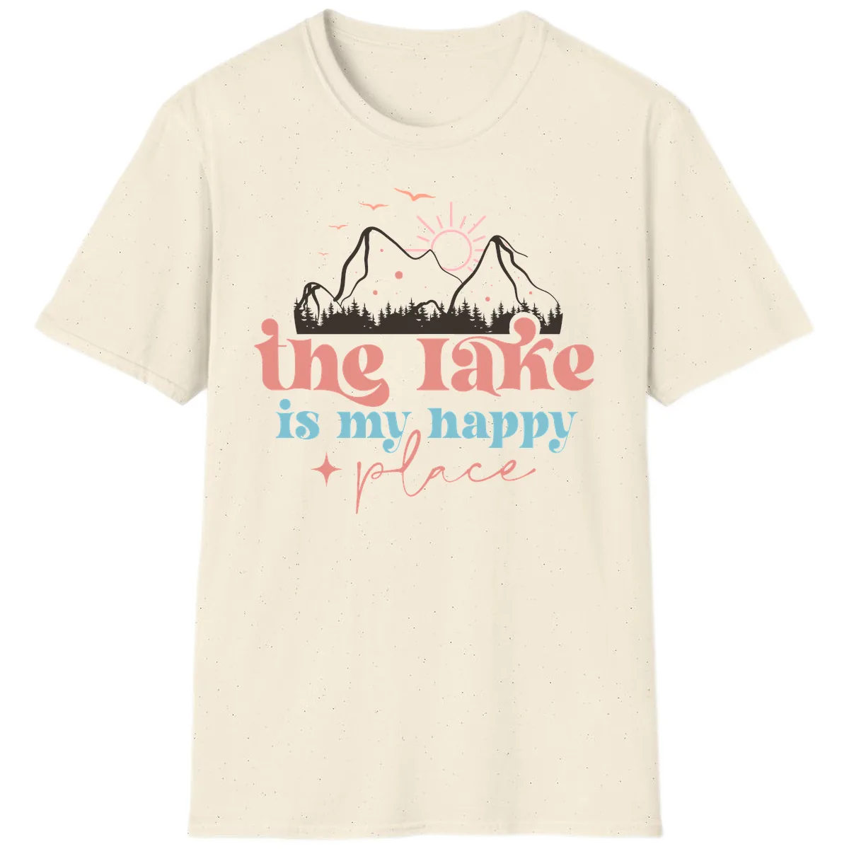 The Lake Is My Happy Place T-Shirt in Natural