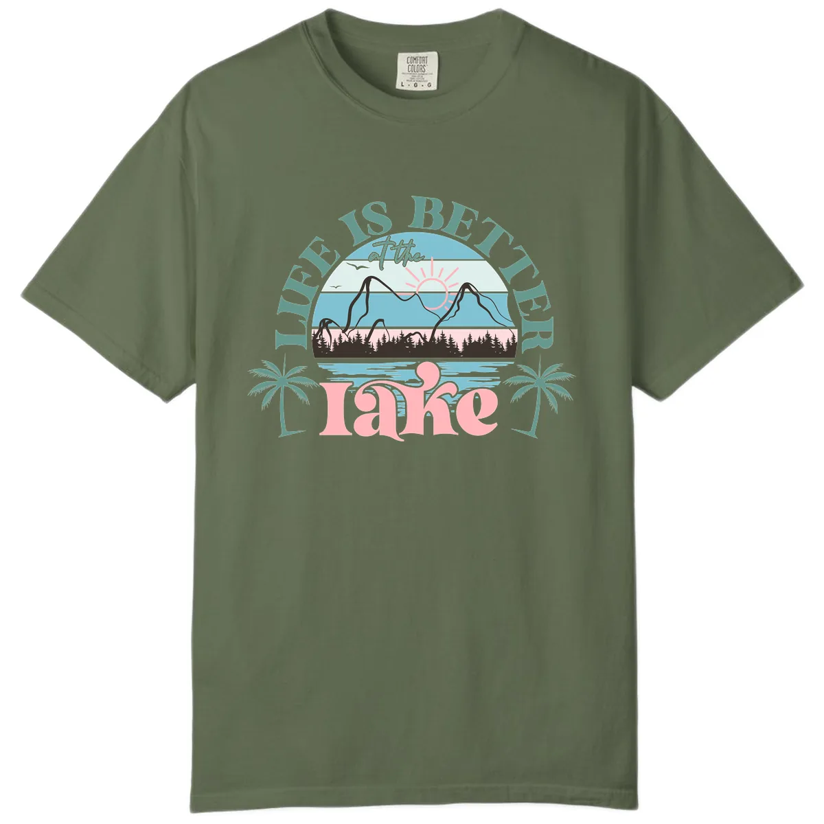 Life Is Better At The Lake Design Comfort Color in Sage