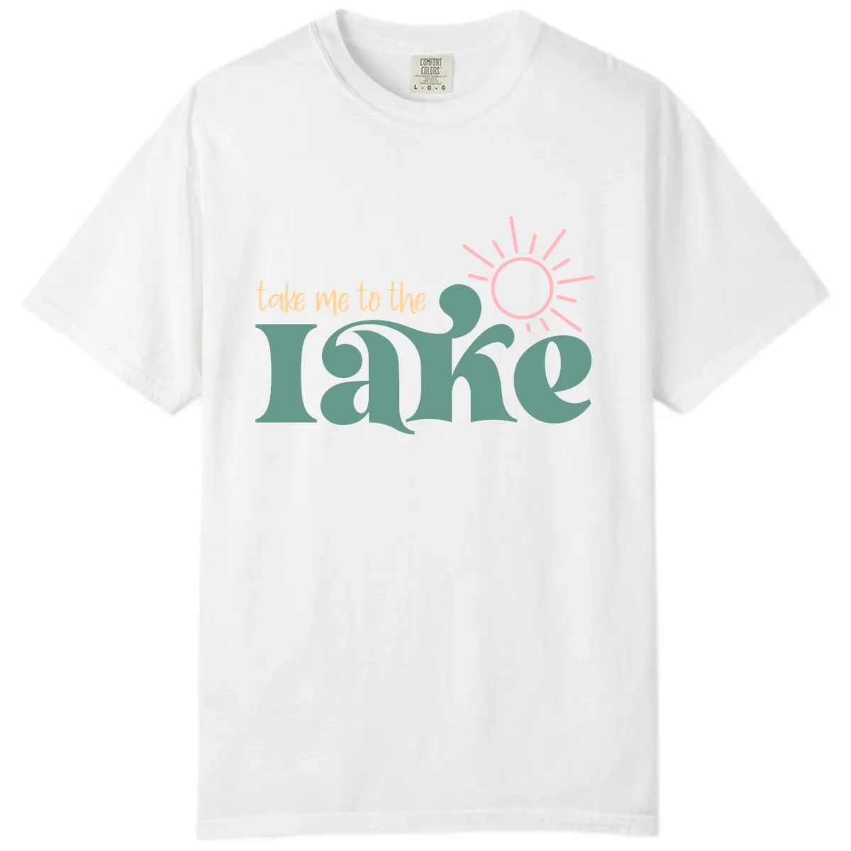 Take Me To The Lake Retro Design Comfort Color in White