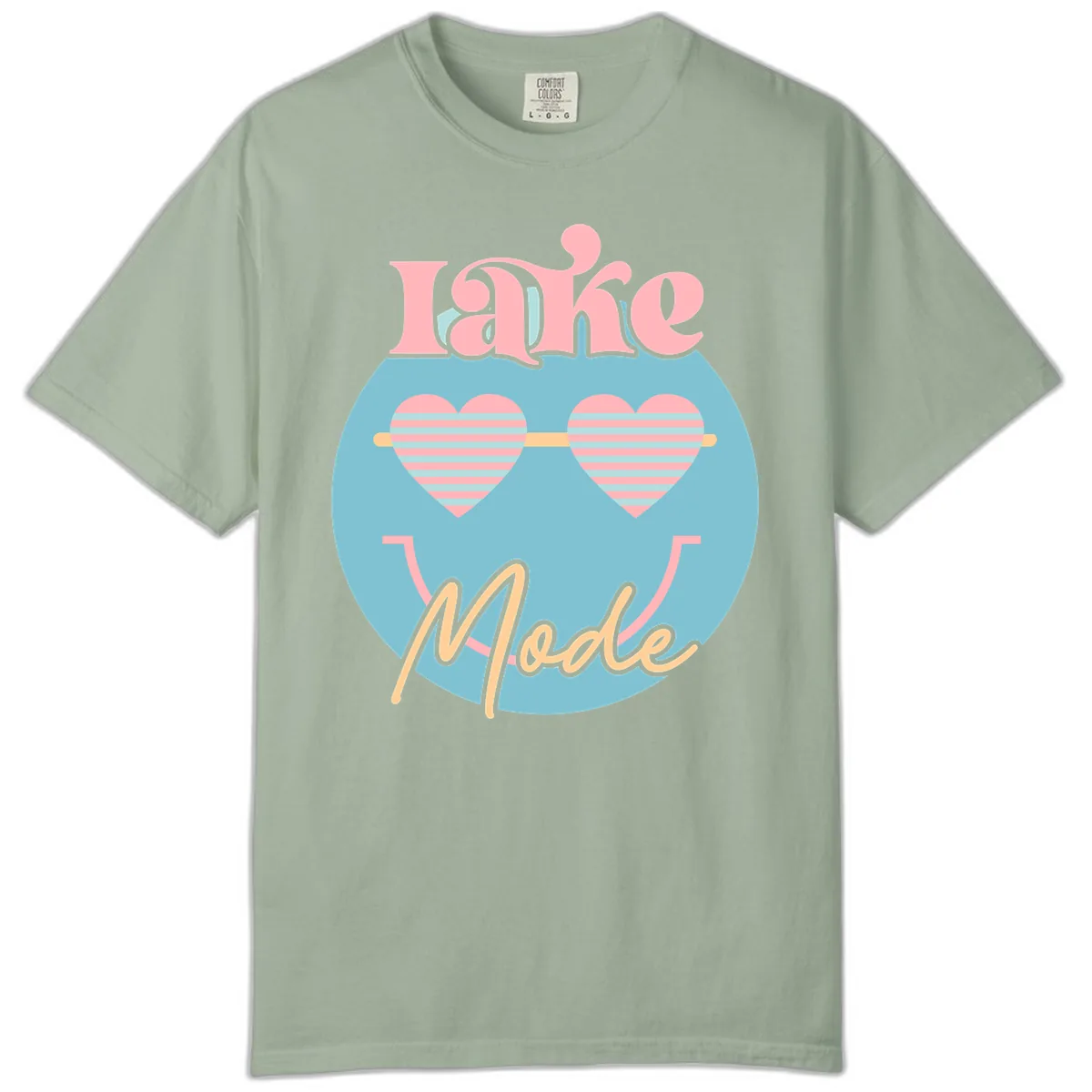 Lake Mode Retro Smiley Face Comfort Color in Bay