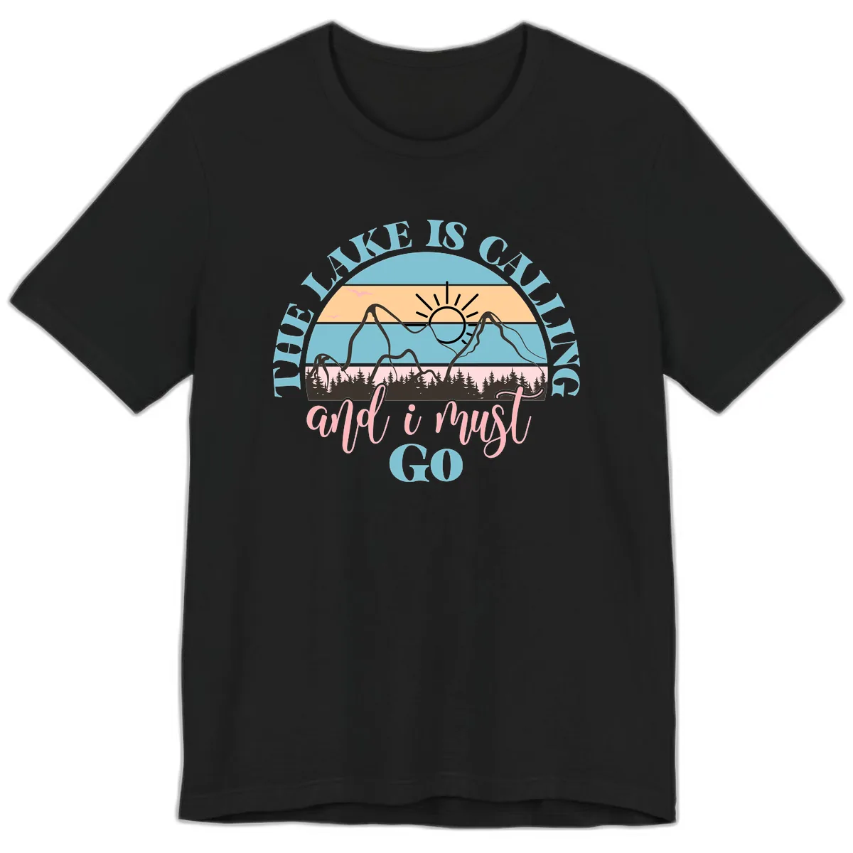 The Lake Is Calling And I Must Go Premium T-Shirt in Black