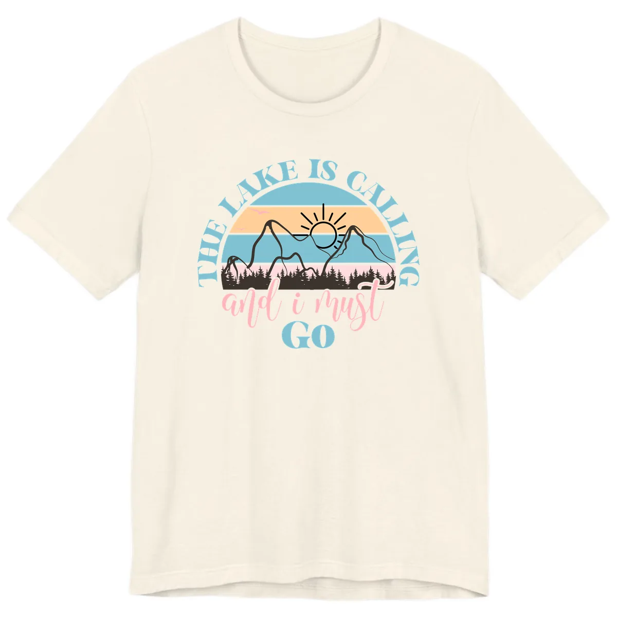 The Lake Is Calling And I Must Go Premium T-Shirt in Natural