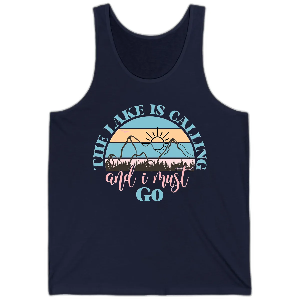 The Lake Is Calling And I Must Go Tank in Navy