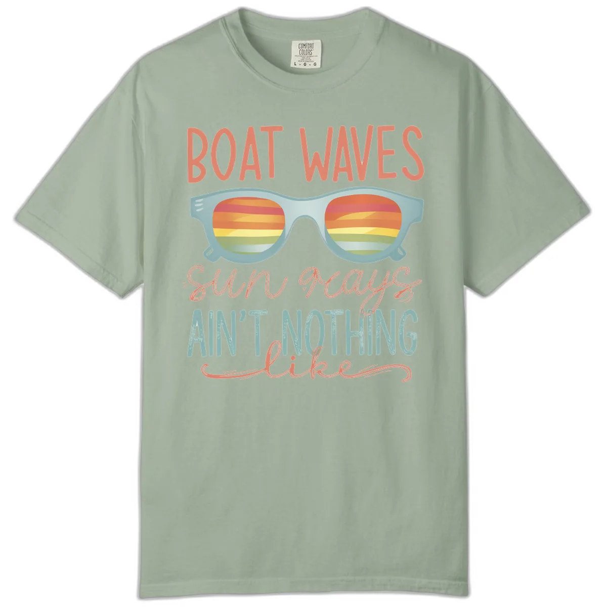 Boat Waves Sun Rays Ain't Nothing Like Comfort Color in Bay
