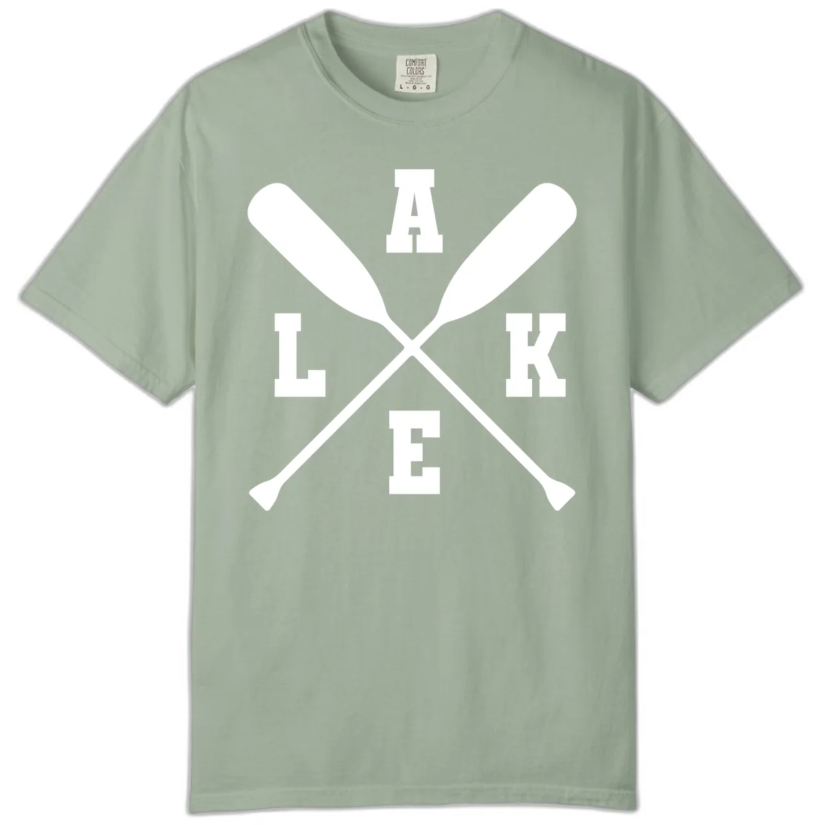 Lake Life Crossed Oars Design Comfort Color in Bay