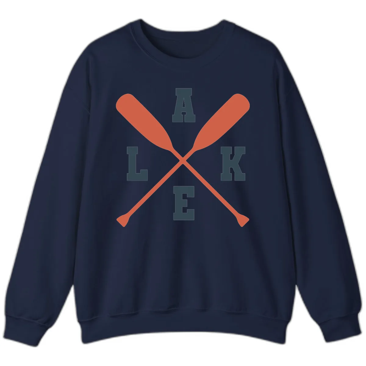 Oar Crossed Lake Life Emblem Sweatshirt in Navy