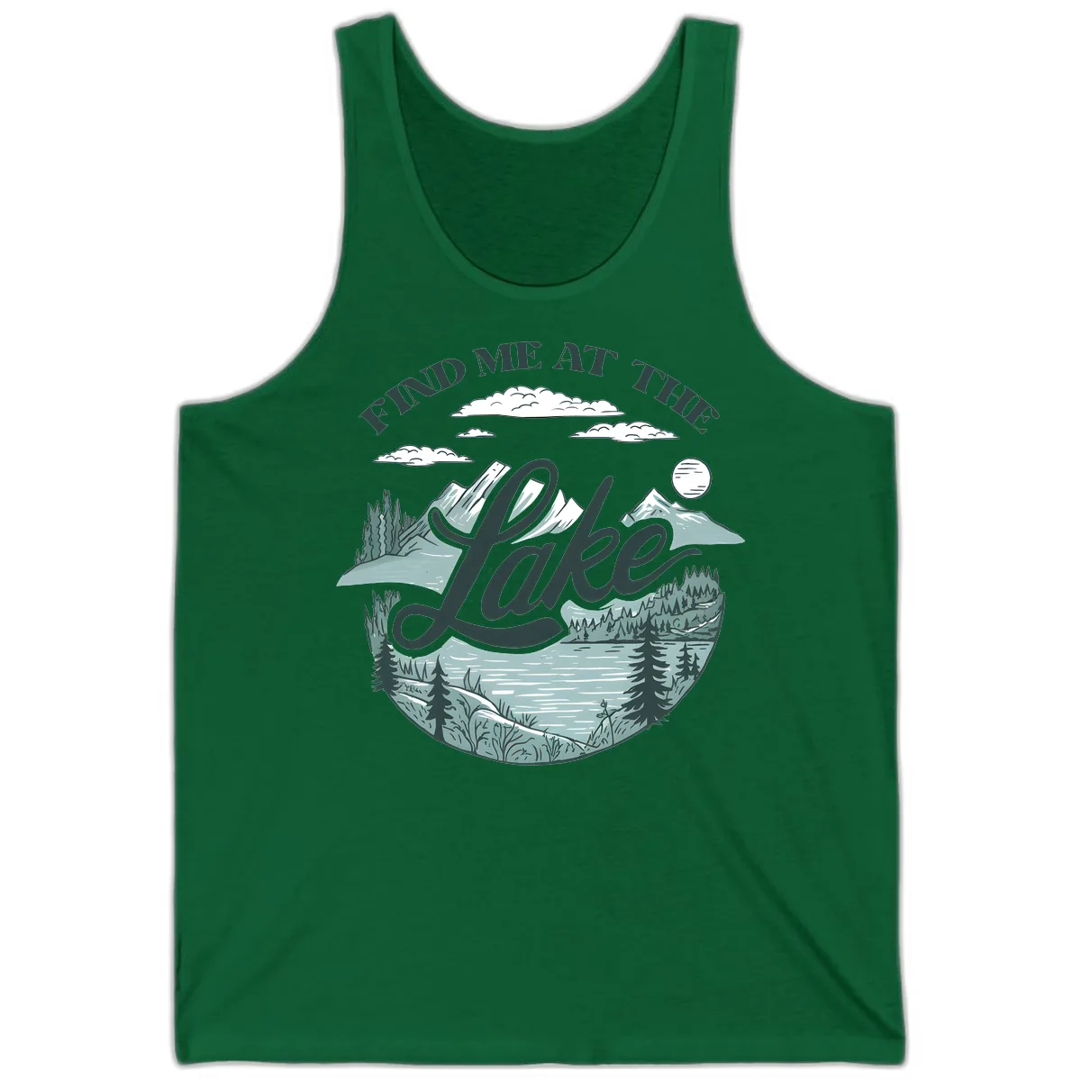 Find Me At The Lake Scenic Design Tank in Kelly