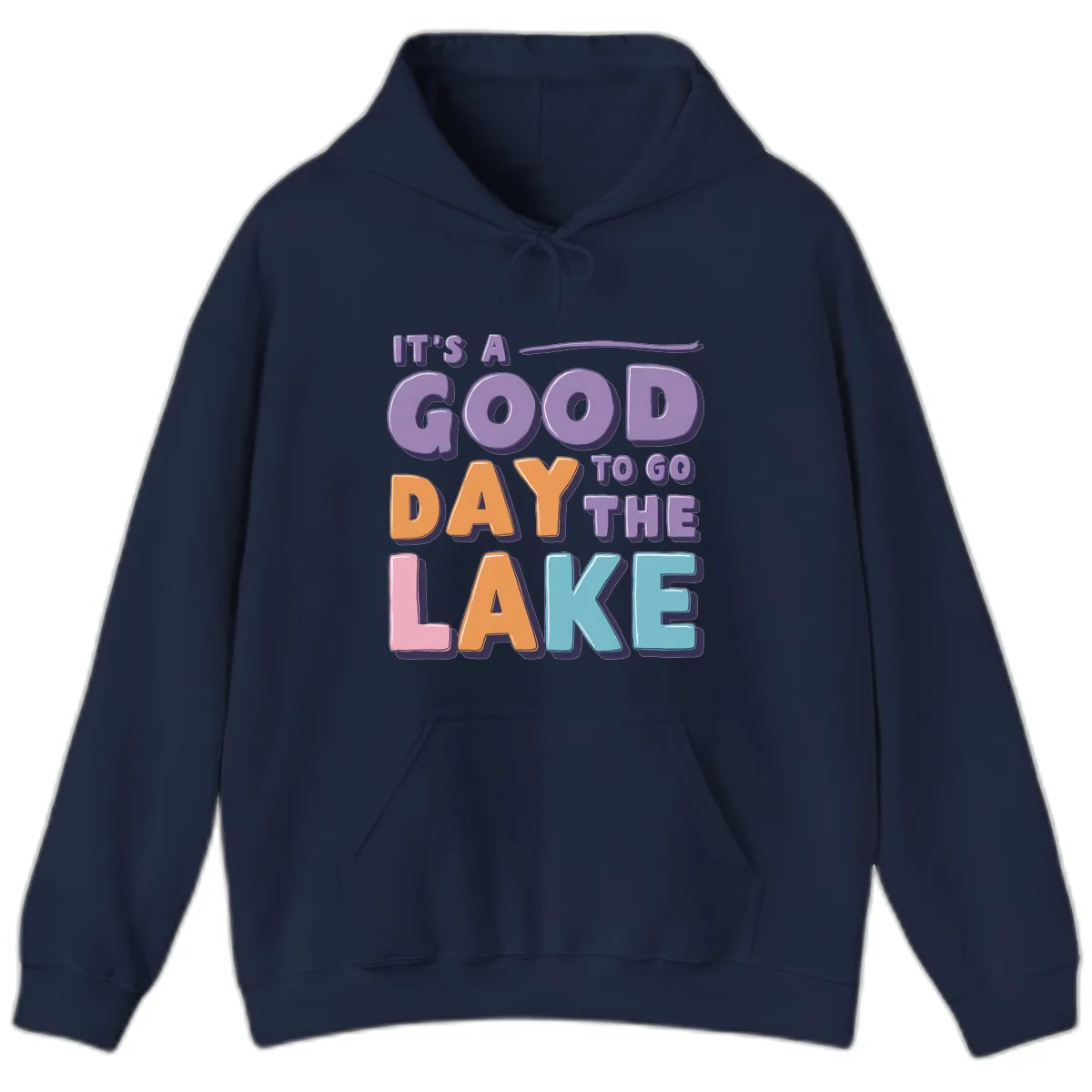 It's A Good Day To Go To The Lake Hoodie in Navy