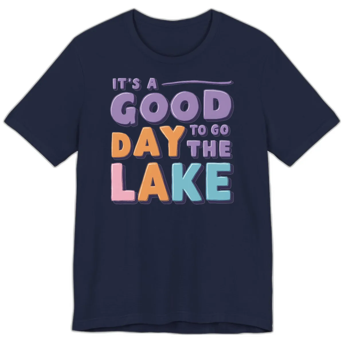 It's A Good Day To Go To The Lake Premium T-Shirt in Navy