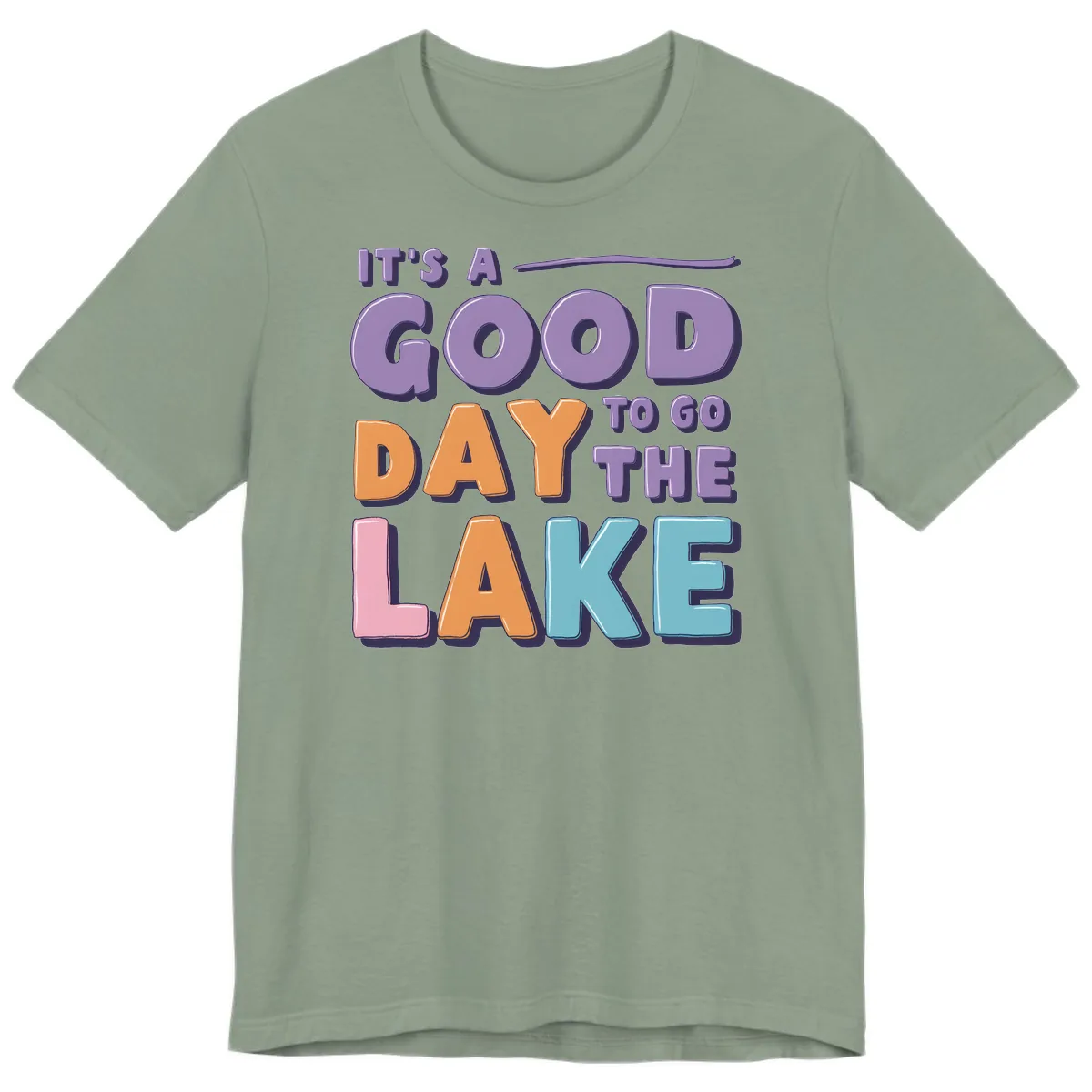 It's A Good Day To Go To The Lake Premium T-Shirt in Sage