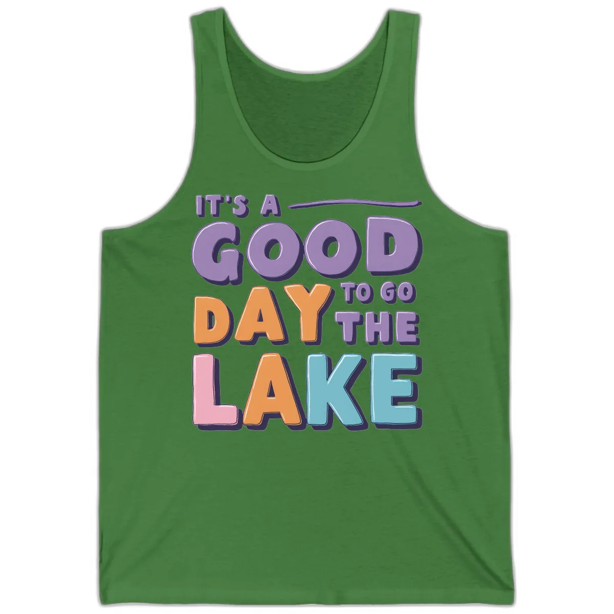 It's A Good Day To Go To The Lake Tank in Leaf