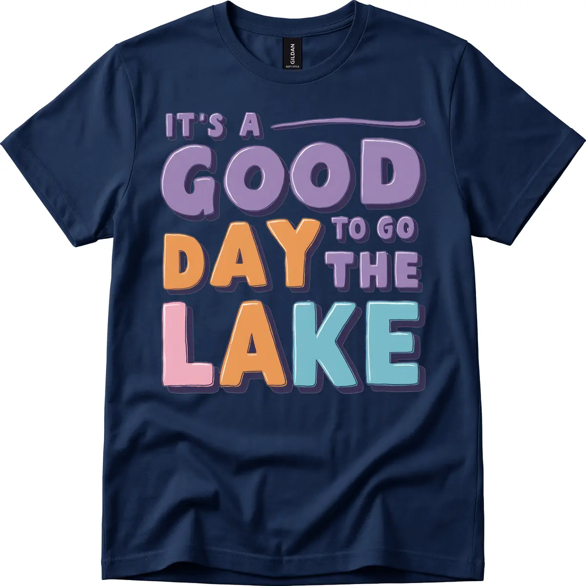 It's A Good Day To Go To The Lake T-Shirt in Navy