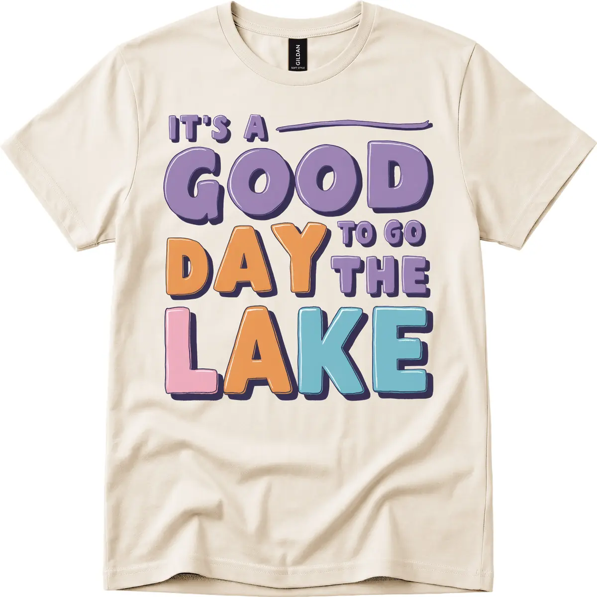 It's A Good Day To Go To The Lake T-Shirt in Natural