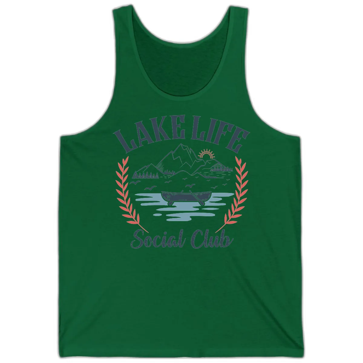 Lake Life Social Club Design Tank in Kelly