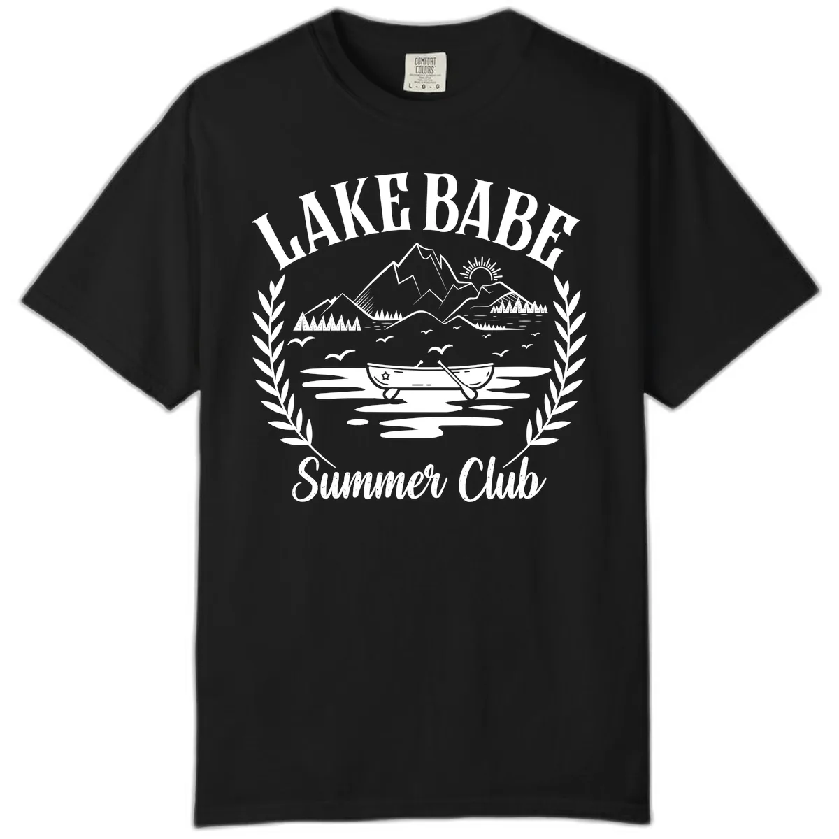 Lake Babe Summer Club Design Comfort Color in Black