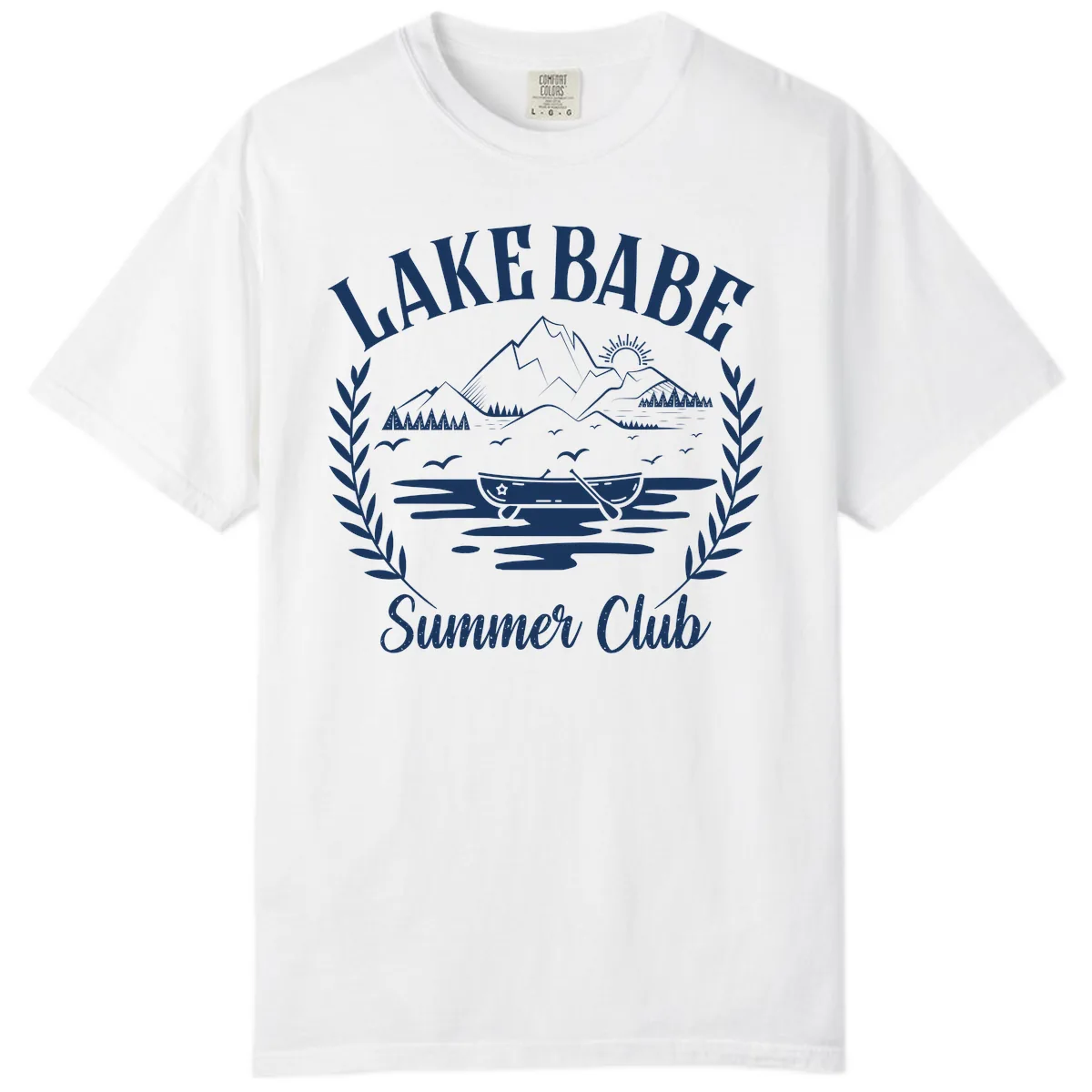 Lake Babe Summer Club Design Comfort Color in White