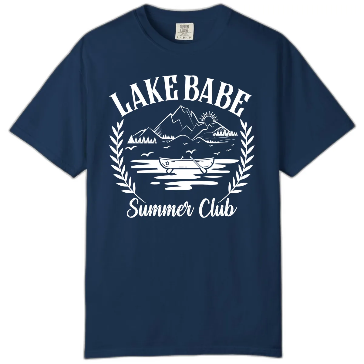 Lake Babe Summer Club Design Comfort Color in Navy