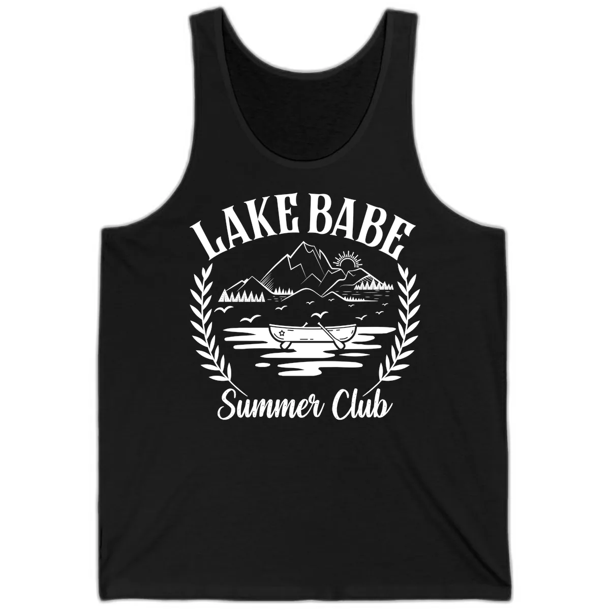 Lake Babe Summer Club Design Tank in Black
