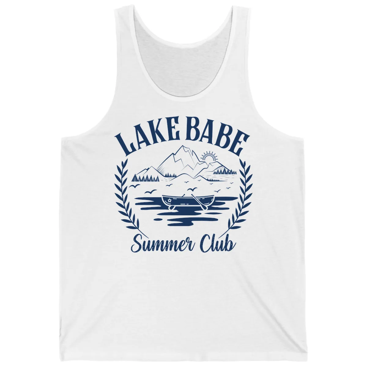Lake Babe Summer Club Design Tank in White