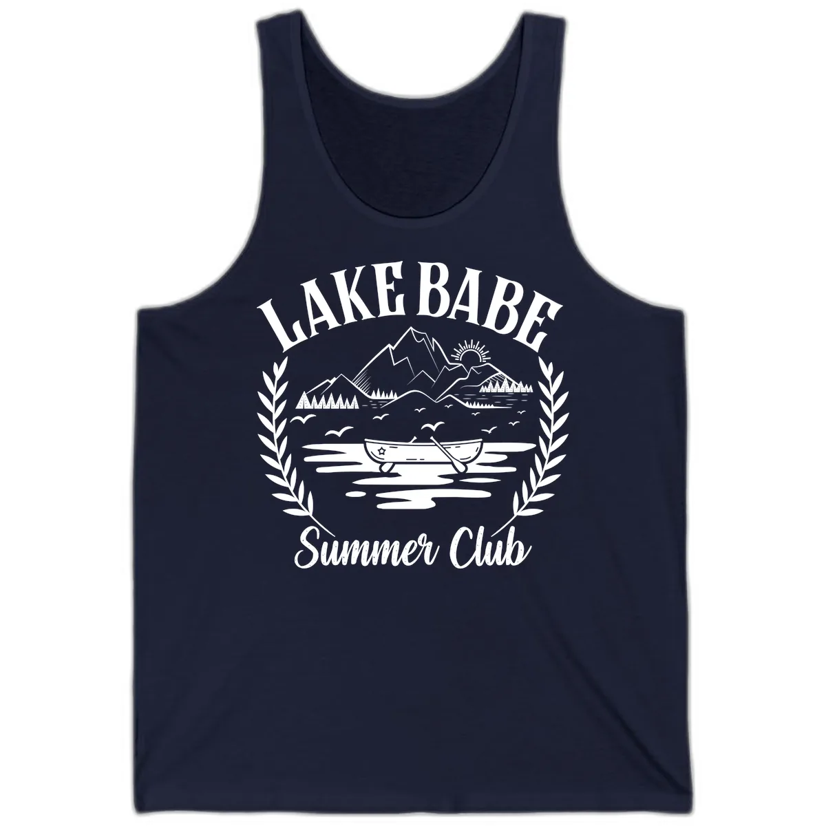 Lake Babe Summer Club Design Tank in Navy