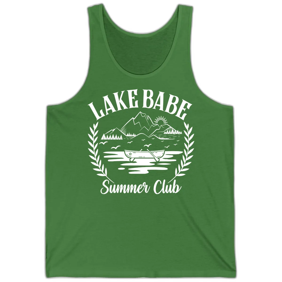 Lake Babe Summer Club Design Tank in Leaf
