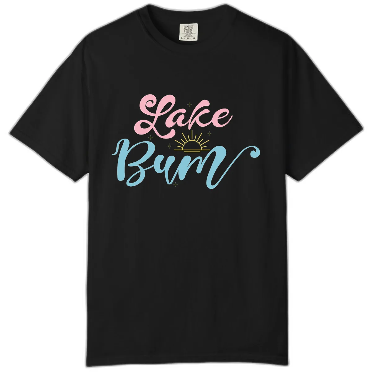 Lake Bum Script Design Comfort Color in Black