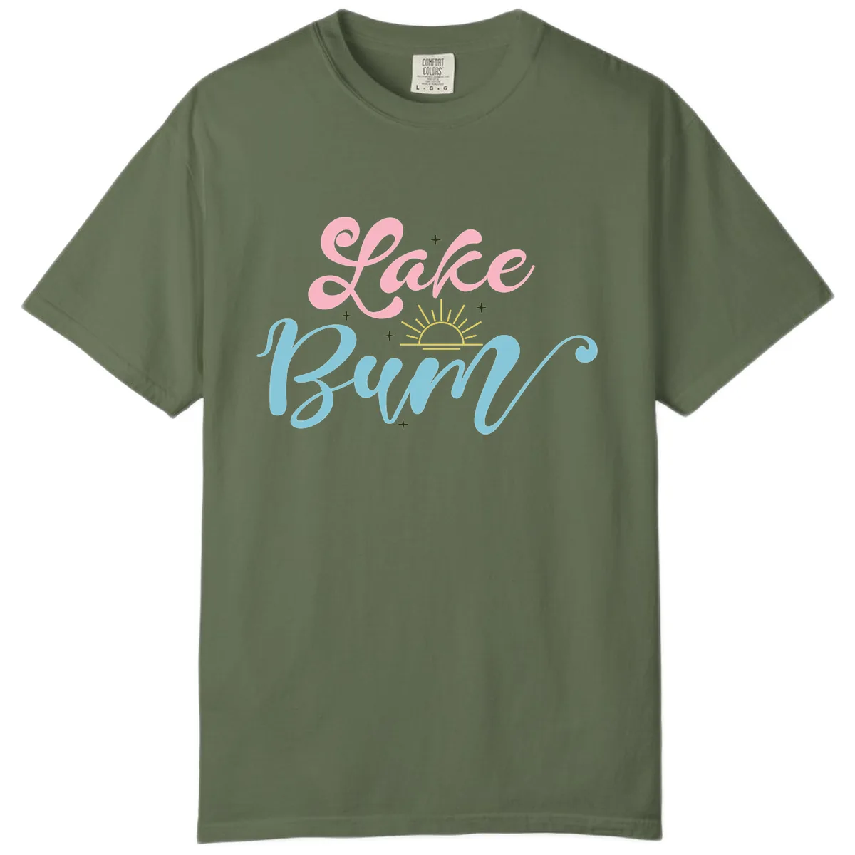 Lake Bum Script Design Comfort Color in Sage