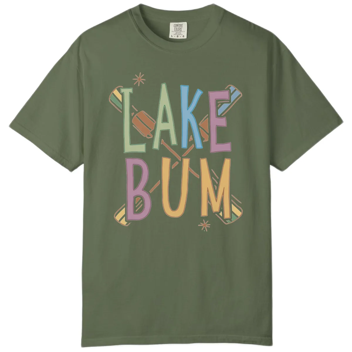 Lake Bum Lifestyle Typography Comfort Color in Sage