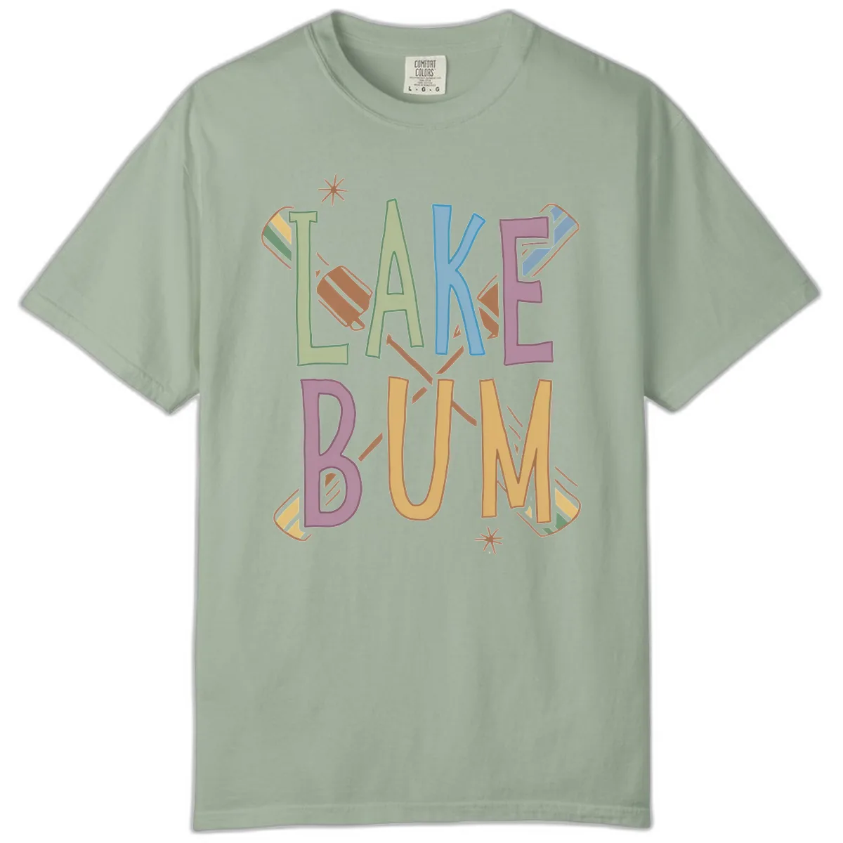 Lake Bum Lifestyle Typography Comfort Color in Bay