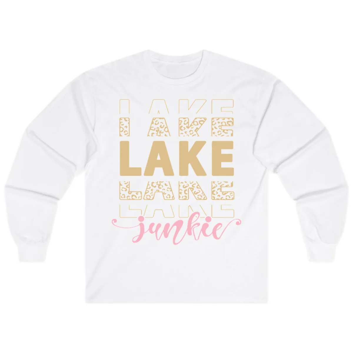Lake Lane Junkie Typography Design Long Sleeve in White