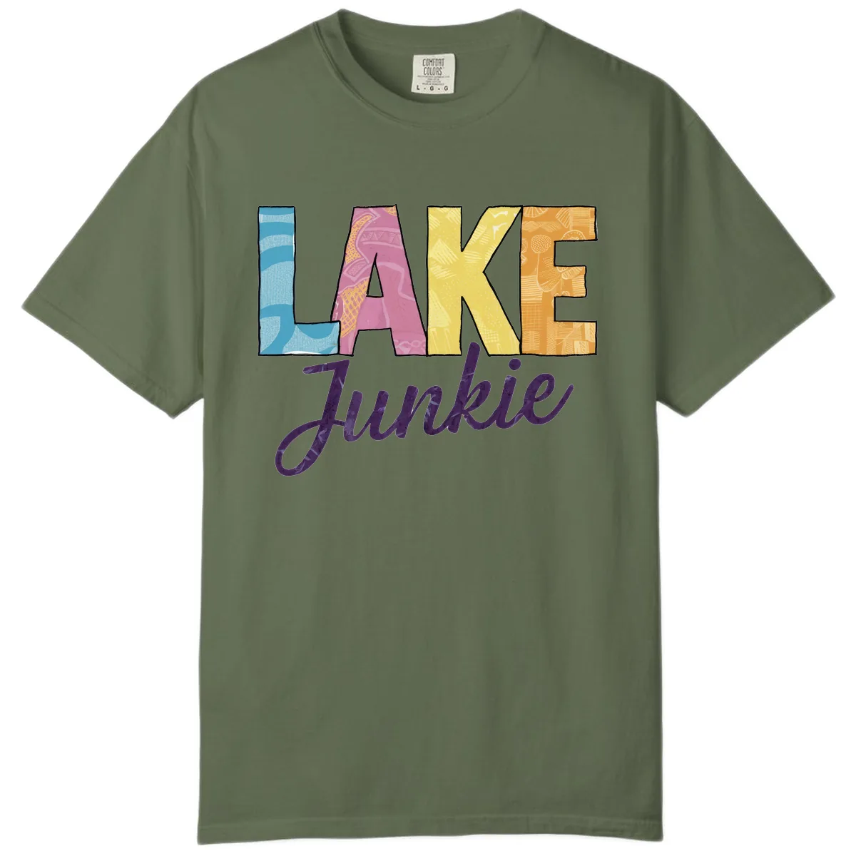 Lake Junkie Typography Design Comfort Color in Sage