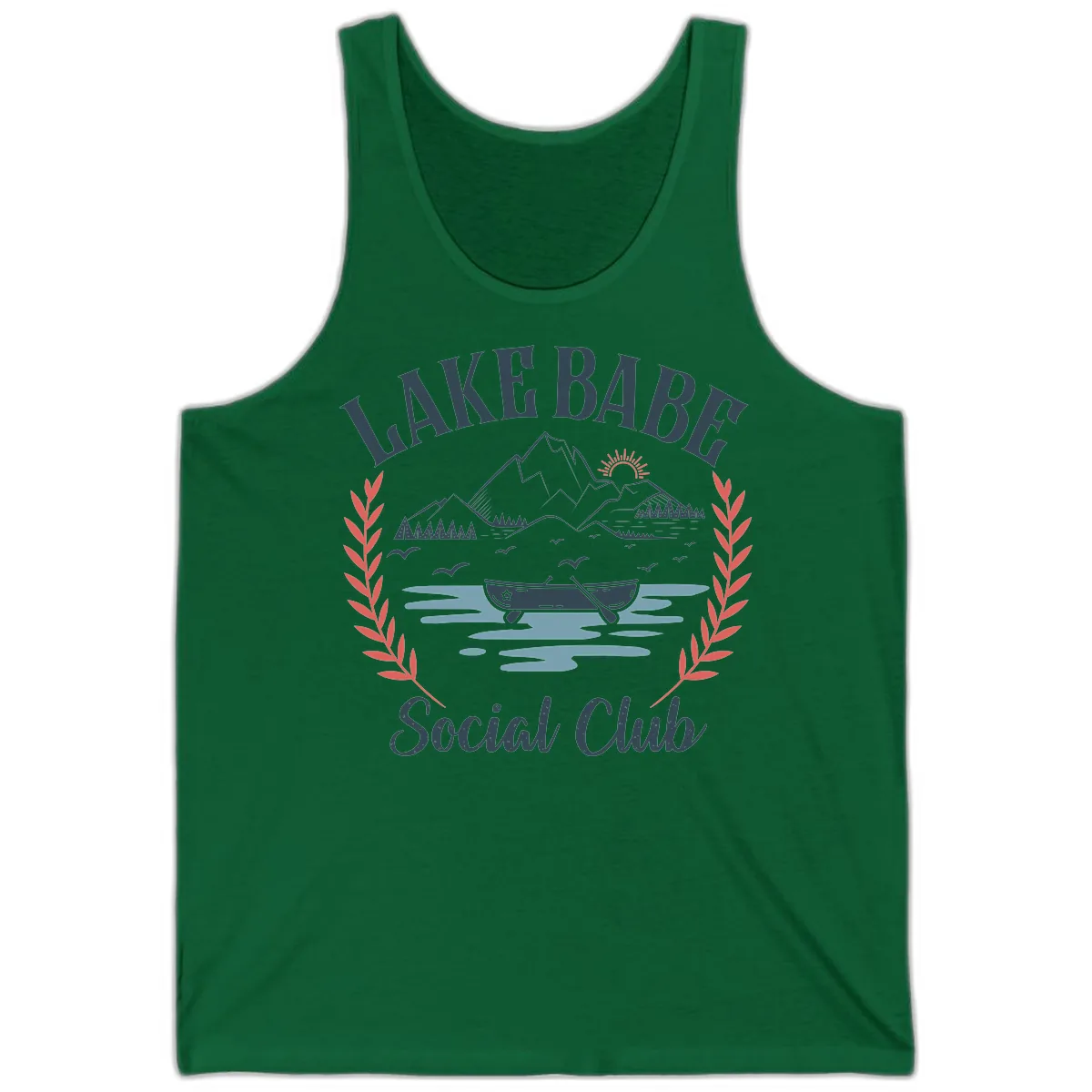 Lake Babe Social Club Illustration Tank in Kelly