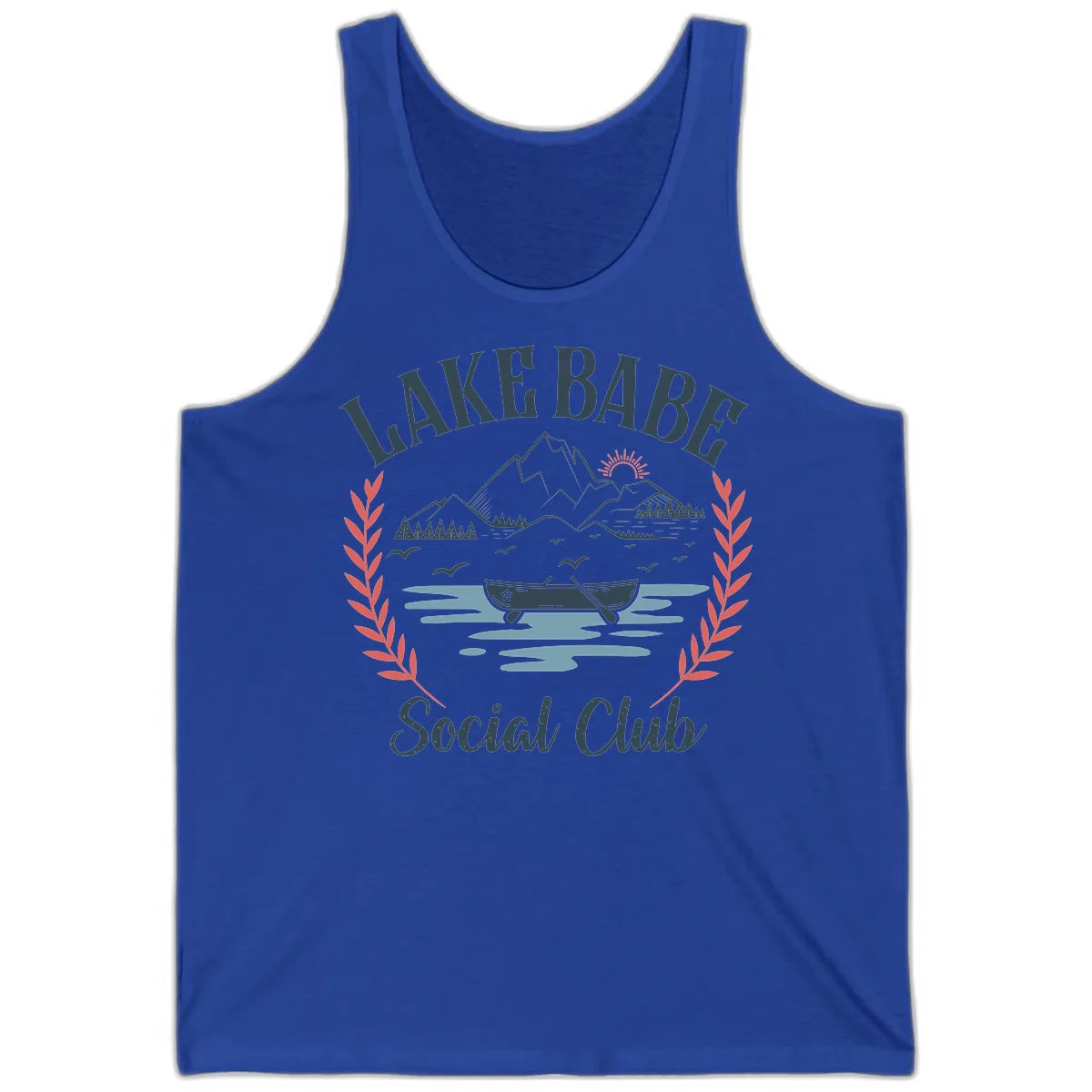 Lake Babe Social Club Illustration Tank in True Royal