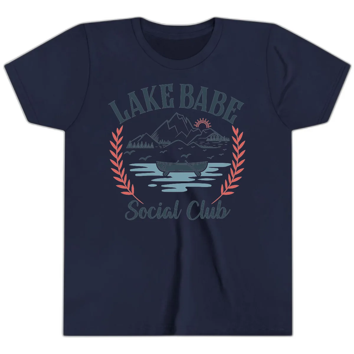 Lake Babe Social Club Illustration Youth T-Shirt in Navy
